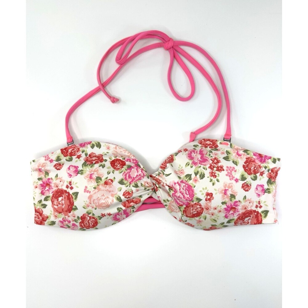 Abercrombie & Fitch Swim Bikini Top XS Bandeaux Swimsuit Strappy Removable Strap